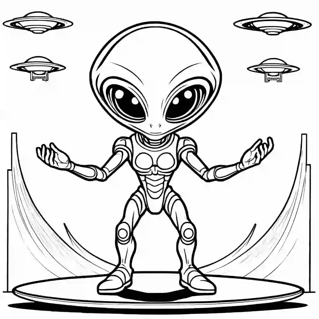 Alien Abductors coloring pages